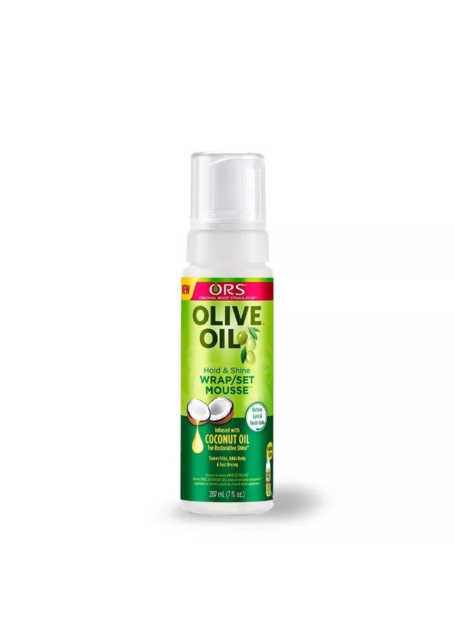 ORS Olive Oil Mousse for Curly Hair Hold and Shine 207ml - Image 1