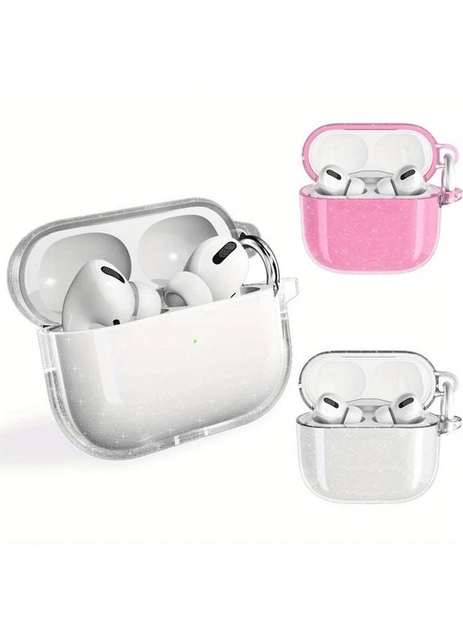 White Transparent Glitter Earphone Case For Airpods 3 Shockproof TPU Protective Anti Scratch Lightweight - Image 2