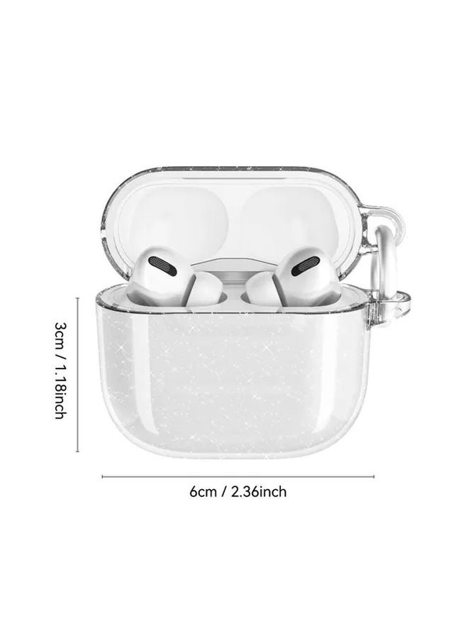 White Transparent Glitter Earphone Case For Airpods 3 Shockproof TPU Protective Anti Scratch Lightweight - Image 3