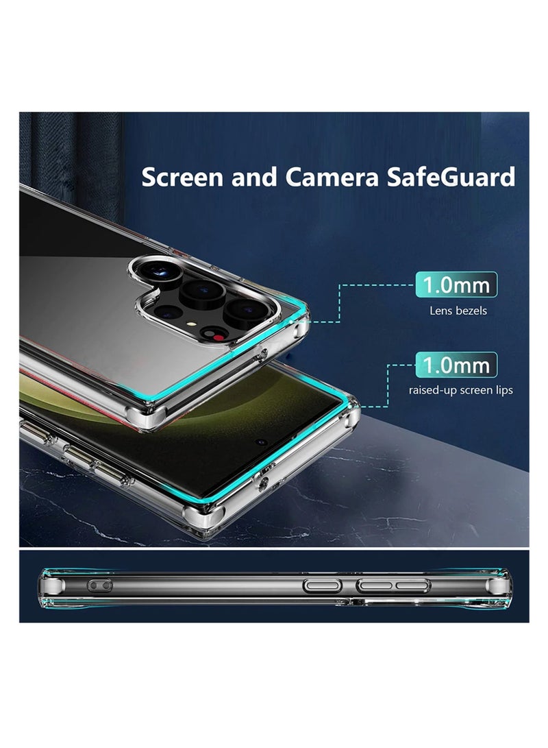 جراب Samsung Galaxy S23 Ultra من الدرجة العسكرية للحماية من السقوط ومضاد للاصفرار ومضاد للصدمات ومضاد للخدش لهاتف Samsung S23 Ultra - Image 2