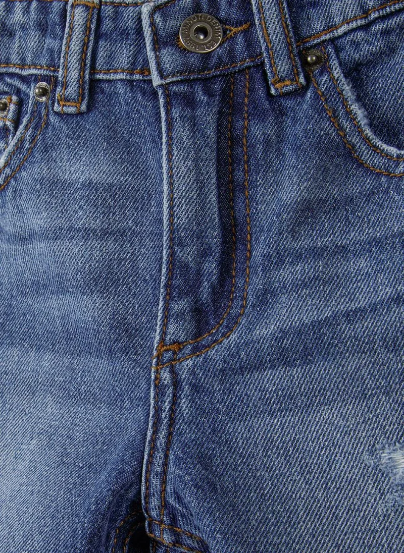 MINOTI Kids' Distressed Denim Shorts