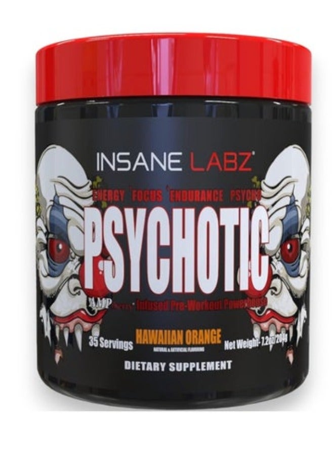 Insane labz Psychotic, Hawaiian Orange Flavour, 35 Servings