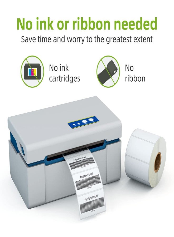 Anylabel 2.25" x 1.25" White Direct Thermal Labels, Replacement for Self-Adhesive Address Shipping Barcode Thermal Stickers, Compatible with Rollo & Zebra Thermal Label Printer(1 Roll, 1000 Labels) - Image 4