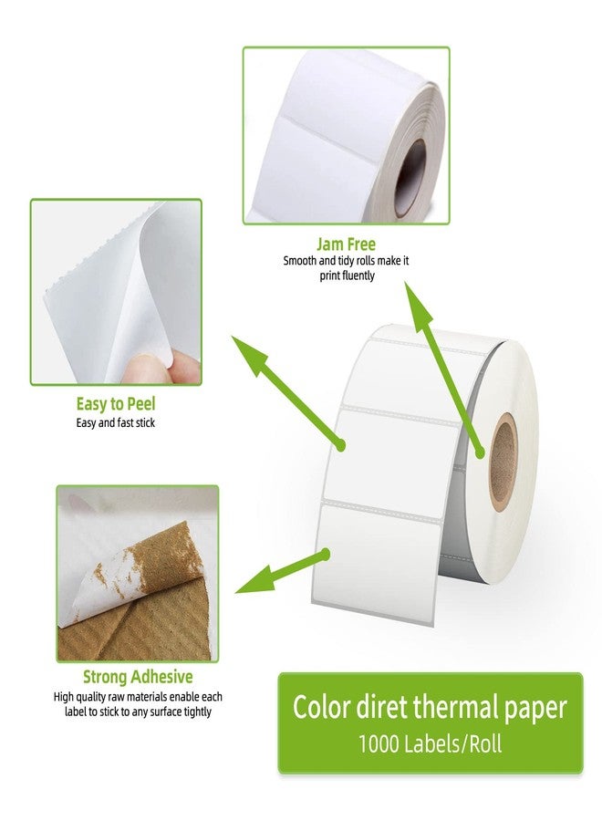 Anylabel 2.25" x 1.25" White Direct Thermal Labels, Replacement for Self-Adhesive Address Shipping Barcode Thermal Stickers, Compatible with Rollo & Zebra Thermal Label Printer(1 Roll, 1000 Labels) - Image 3