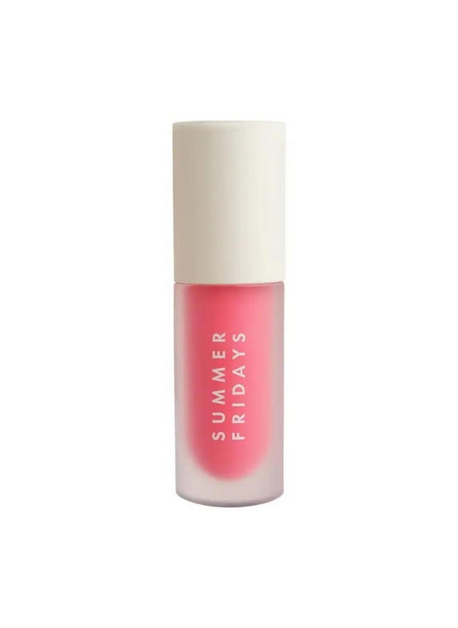 SUMMER FRIDAYS Dream Lip Oil For Moisturizing Sheer Coverage Highshine Tint And Deep Hydration Pink Cloud (0.15 Oz)  - Image 1