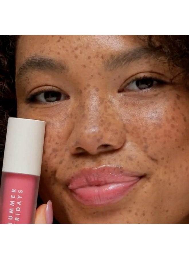 SUMMER FRIDAYS Dream Lip Oil For Moisturizing Sheer Coverage Highshine Tint And Deep Hydration Pink Cloud (0.15 Oz)  - Image 3