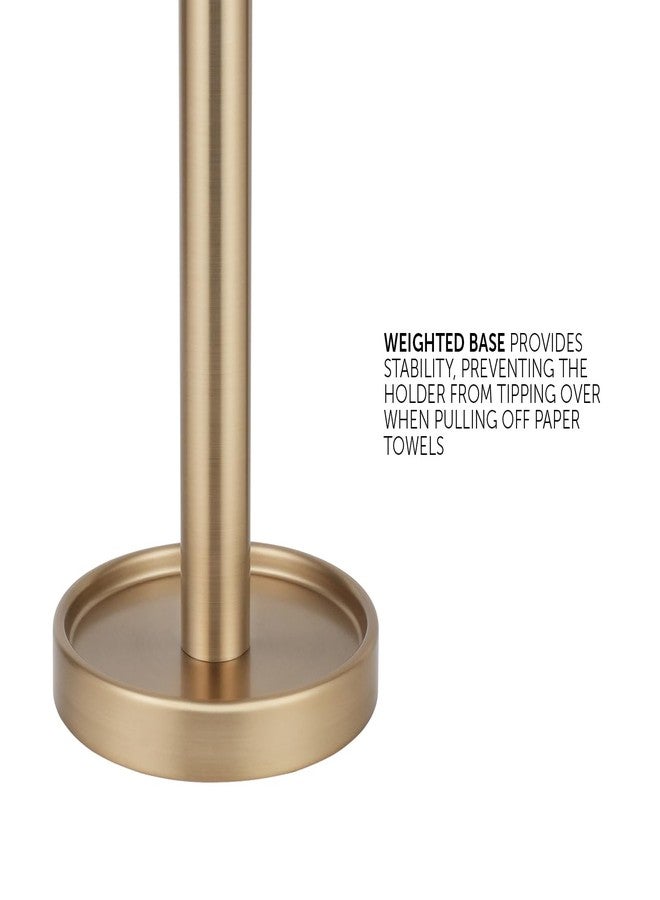 Ivilon Countertop Paper Towel Stand - Steady and Easy Tear - Fits All Paper Towel Rolls - Warm Gold - Image 4