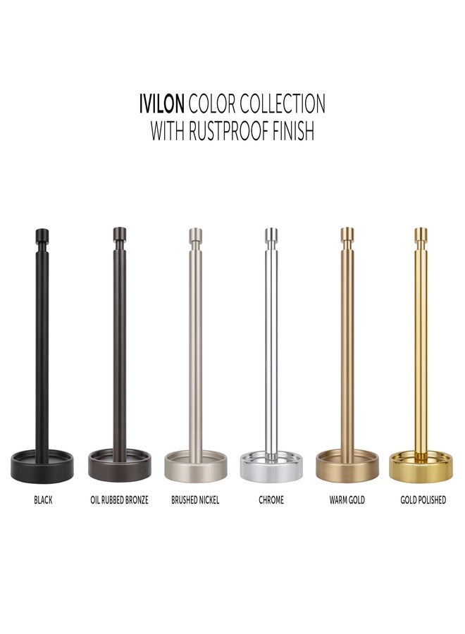 Ivilon Countertop Paper Towel Stand - Steady and Easy Tear - Fits All Paper Towel Rolls - Warm Gold - Image 5