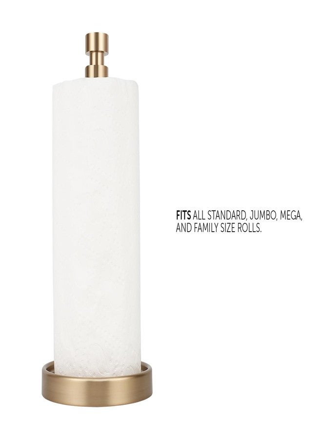 Ivilon Countertop Paper Towel Stand - Steady and Easy Tear - Fits All Paper Towel Rolls - Warm Gold - Image 3