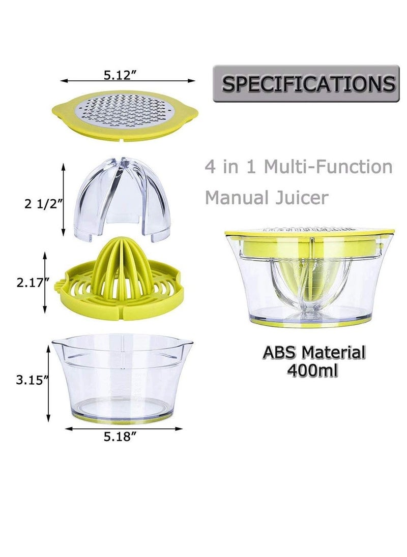 Citrus Lemon Orange Juicer Manual Hand Squeezer with Built-in Measuring Cup and Grater, 12OZ, Green - pzsku/ZE4618D804A5621804D91Z/45/_/1732687720/d53df4a6-5a25-4fc0-8178-405d59c43dd1