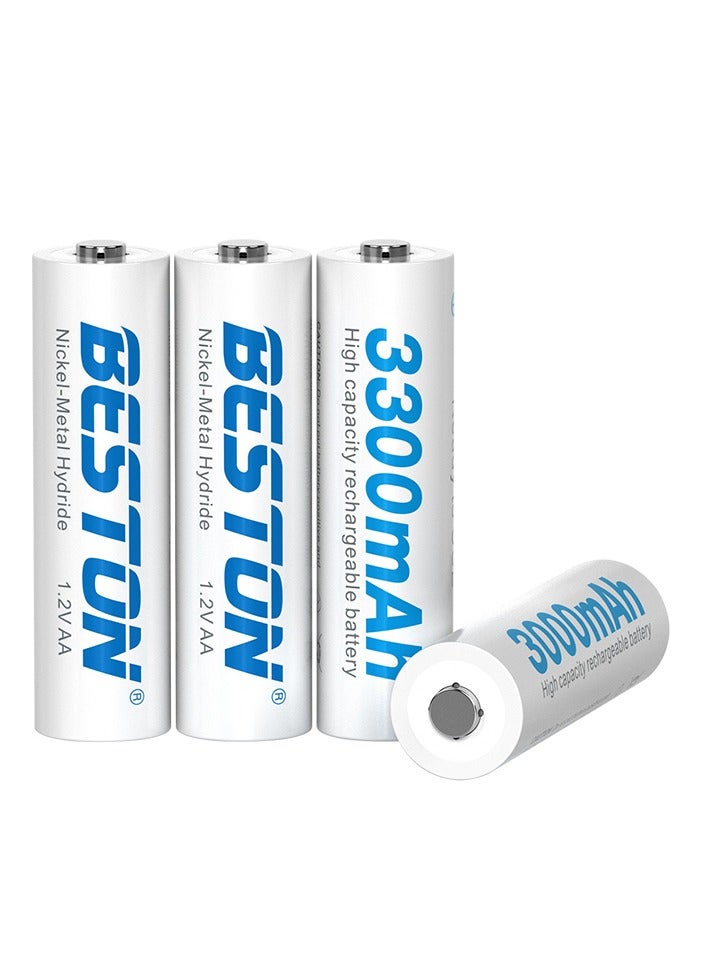 بيستون بطاريات AA قابلة للشحن من بيستون 3300 مللي أمبير - عبوة من 4 بطاريات - Image 2