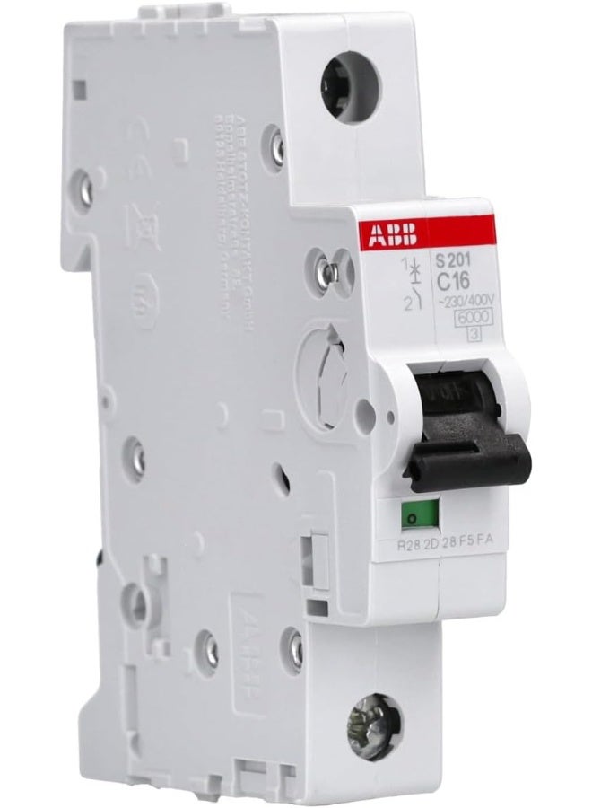 ABB Miniature Circuit Breakers MCB | SH201 Series 6Ka Single Pole Breaker | Made In Germany (16A MCB) - Image 1