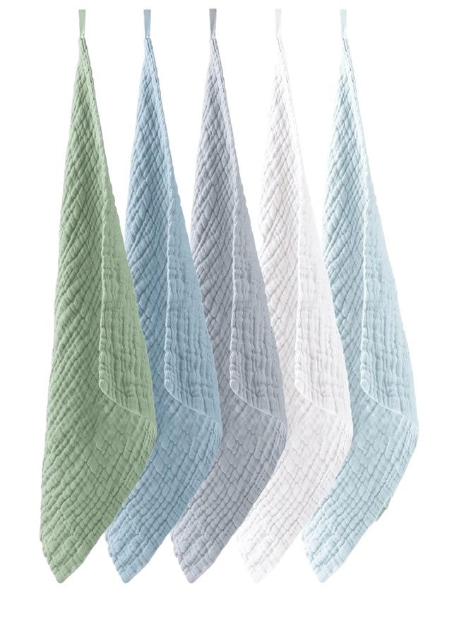 Tinnie Frenzy Premium Muslin Baby Burp Cloths – Ultra Soft & Absorbent, 6 Layers for Newborns & Infants – Pack of 5/10 – Baby Essentials for Baby Feeding (Dark Plain Multicolor, Pack of 10) - Image 2