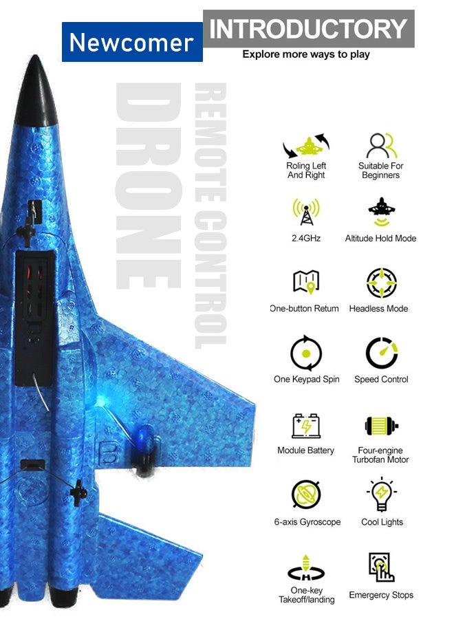 Wholesale remote control foam aircraft land and air amphibious aircraft model fighter fixed wing glider anti-fall remote control aircraft - Image 2