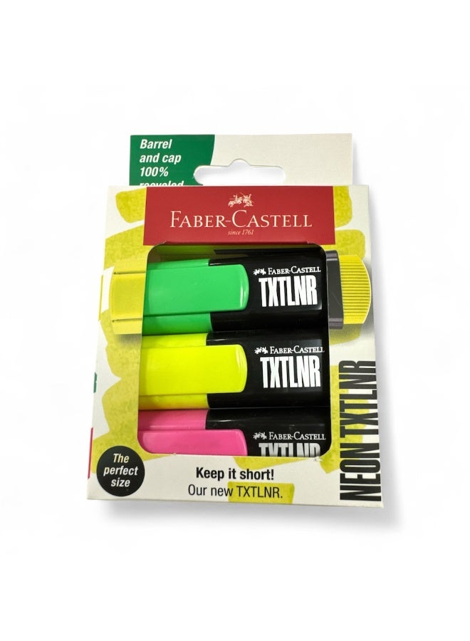 FABER-CASTELL Highlighter TXTLNR Mini 3 x Assorted BL