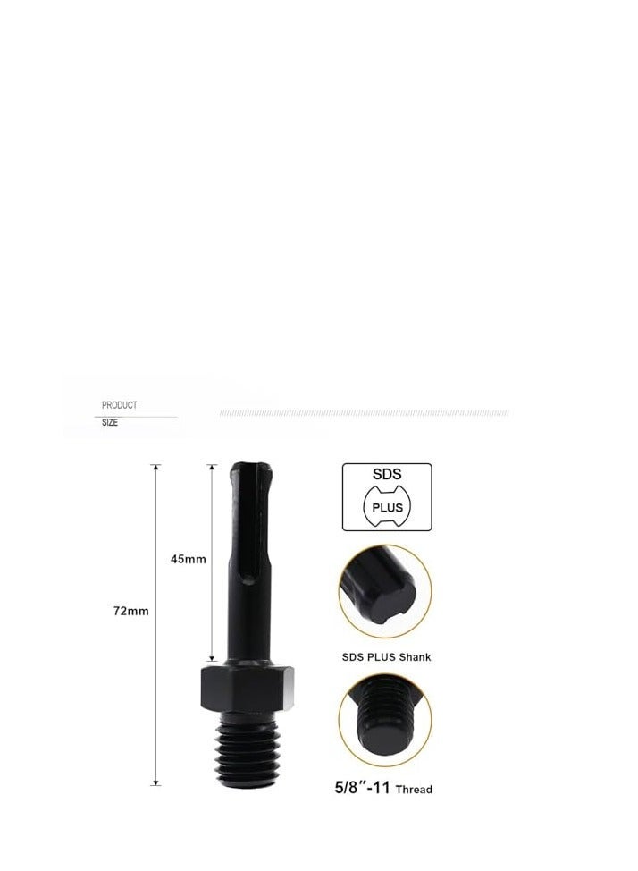 LAMAY Core Drill Bit Adapter 5/8 inch-11 Thread Male to SDS Plus Shank for SDS Plus Drills - Image 4
