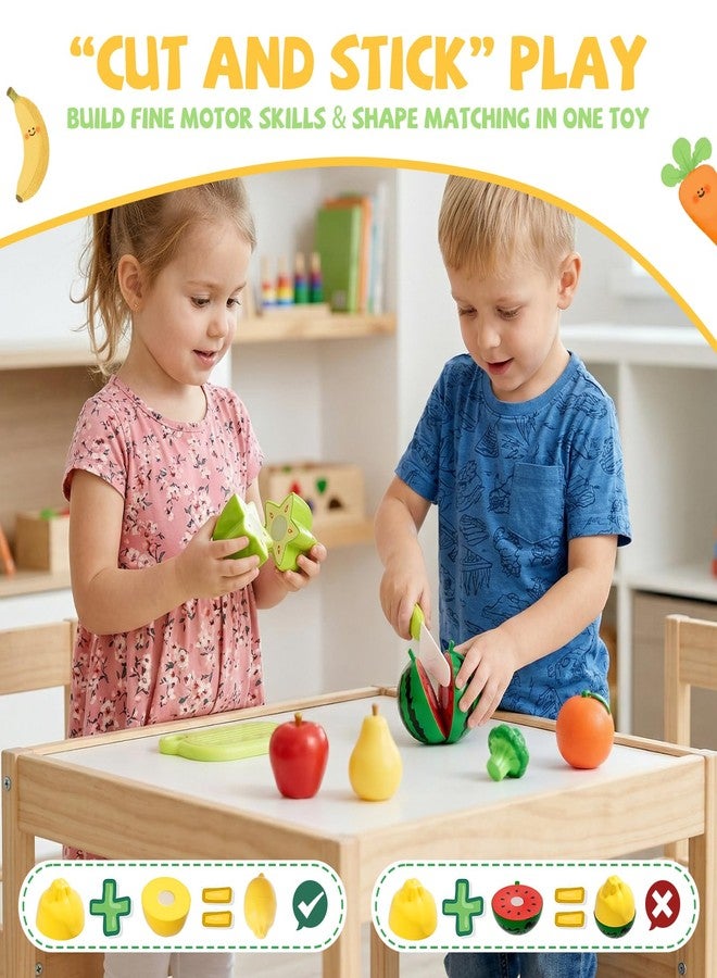 ALASOU Play Food Set with Hanging Felt Tree Mat & Storage Basket - Image 3