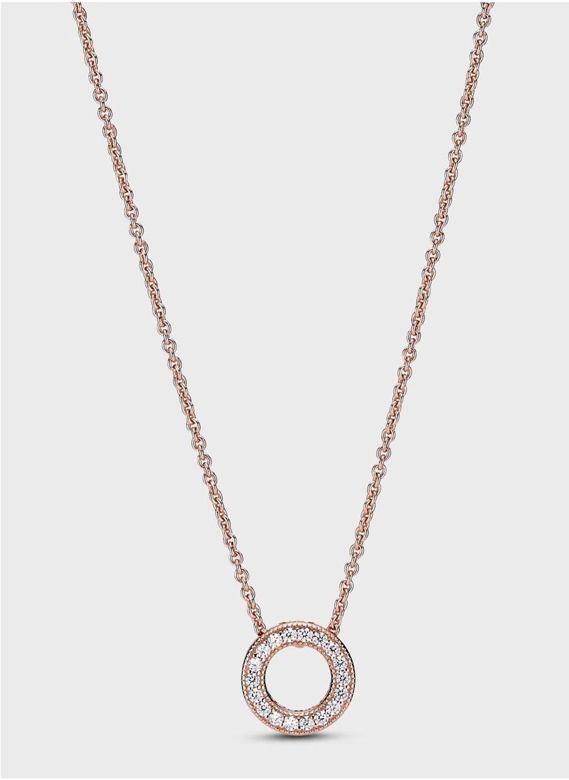 PANDORA Pandora Logo PavÃ© Circle Collier Necklace  - Image 1
