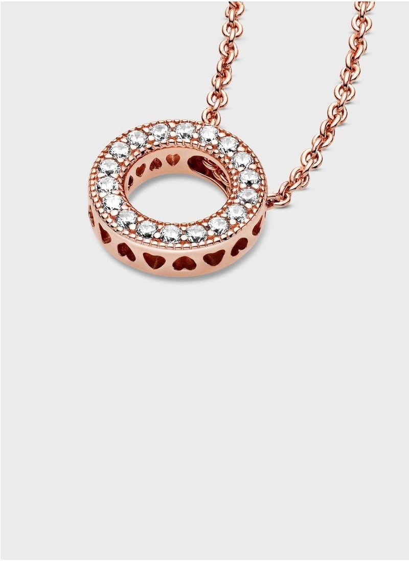 PANDORA Pandora Logo PavÃ© Circle Collier Necklace  - Image 4