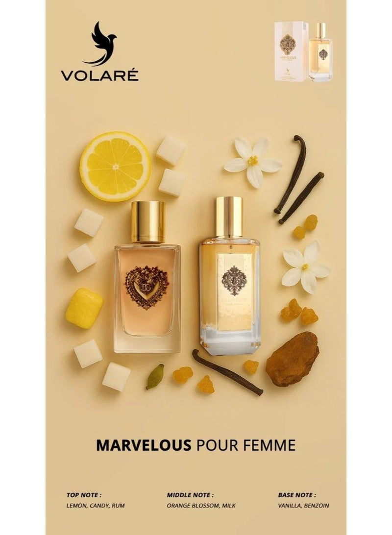 فولاري عطر مارفيلوس بور فيم او دي برفيوم من فولاري - 100 مل ‏مستوحى من ( ديفوشن) - Image 3