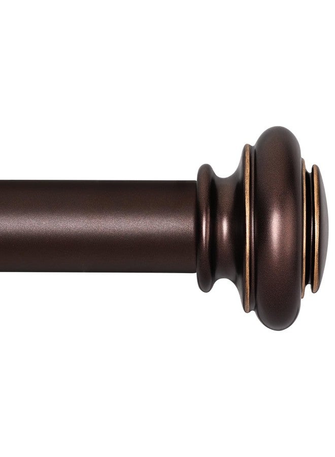 SIMEWIN Heavy Duty Curtain Rods for Windows 48 to 84 Inches, Bronze Curtain Rods with Classic Finials for Bedroom, Living Room, Patio, Kitchen - Image 1
