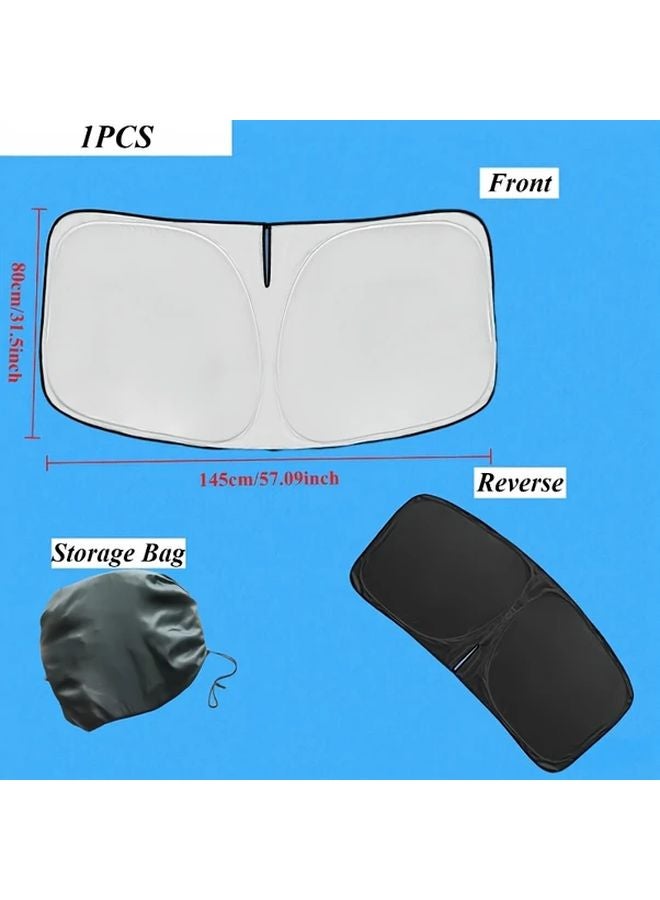 Upgrade Version 57.09x31.5 Inch Front Windshield Sunshade Heat Insulation Car Accessory - Image 5