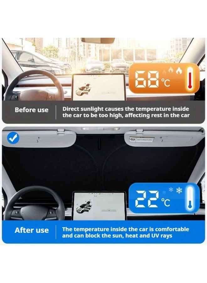 Upgrade Version 57.09x31.5 Inch Front Windshield Sunshade Heat Insulation Car Accessory - Image 4