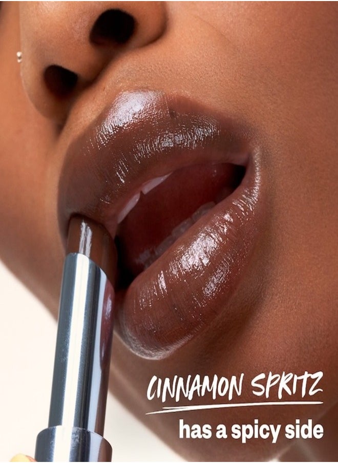Kosas Kosas Wet Stick Moisturizing Shiny Sheer Lipstick with Ceramides Cinnamon Spritz - Warm Rich Brown 3g  - Image 2