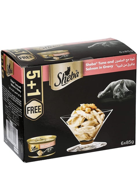 Tuna and Salmon in gravy Cat food 85g Pack of 6
