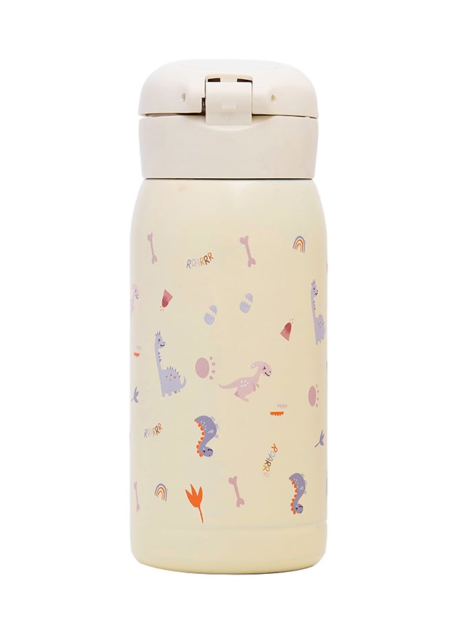 Eazy Kids Double Wall Insulated School Water Bottle - Ivory, 350Ml  - Image 2