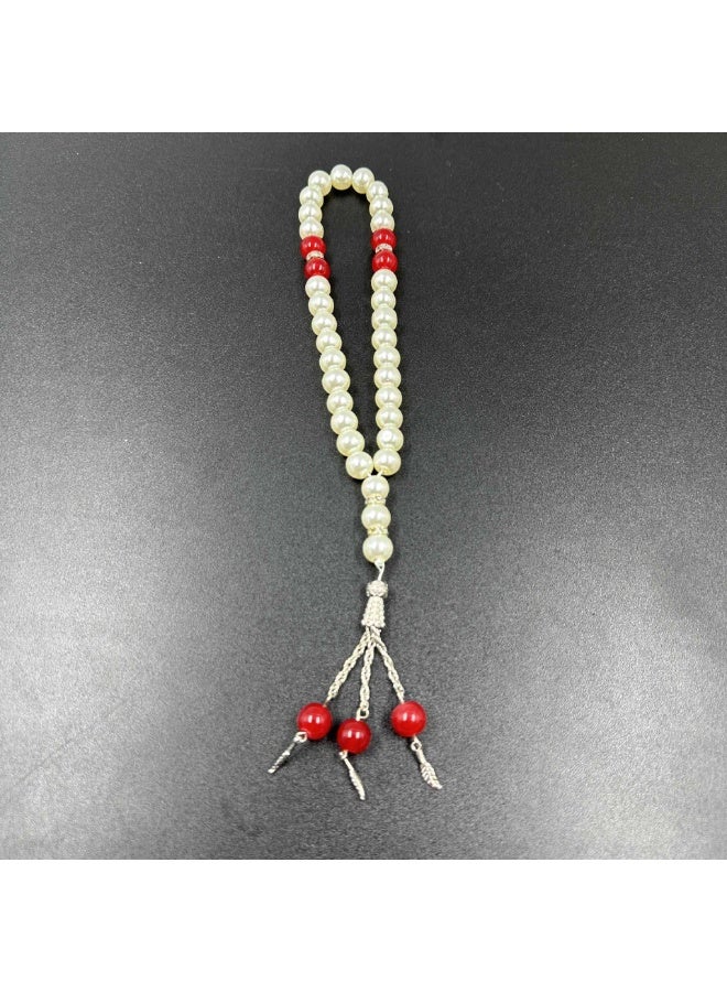 NIBEMINENT 33 Muslim Prayer Beads Red/10mm