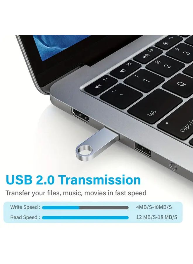 محرك أقراص USB فلاش سعة 8 جيجابايت (عبوتان) باللونين الفضي والذهبي - عصا ذاكرة عالية السرعة - هدية عيد الميلاد - Image 3