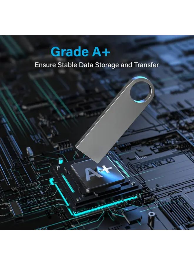 محرك أقراص USB فلاش سعة 8 جيجابايت (عبوتان) باللونين الفضي والذهبي - عصا ذاكرة عالية السرعة - هدية عيد الميلاد - Image 4