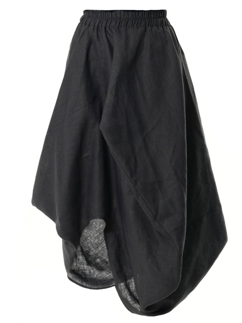 Metamorphoza Elastic Waist Linen Skirt - Image 2