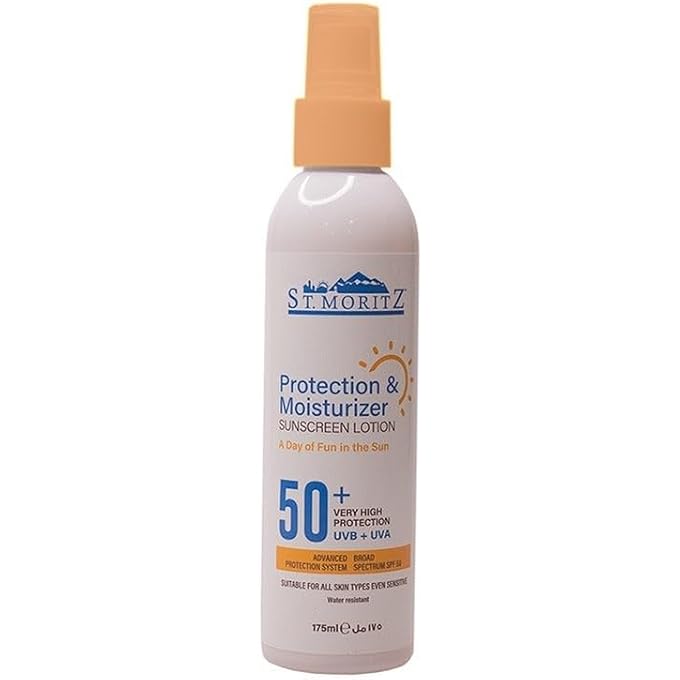 ST MORITZ Protection and Moisturizer SPF 50+ Sunscreen Lotion 175ml - Image 1