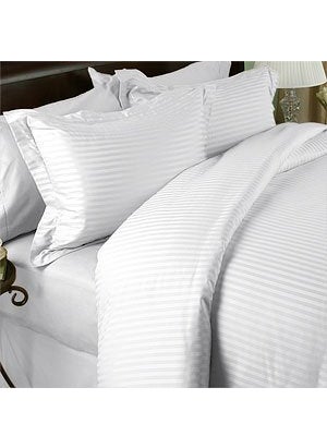 LINENWALAS - LINENWALAS 100% Cotton Bedsheet 5 Star Hotel Luxury Bedding Set in King Size of 9 Pieces with Goose Down and Feather Pillows (White - King) - Image 1