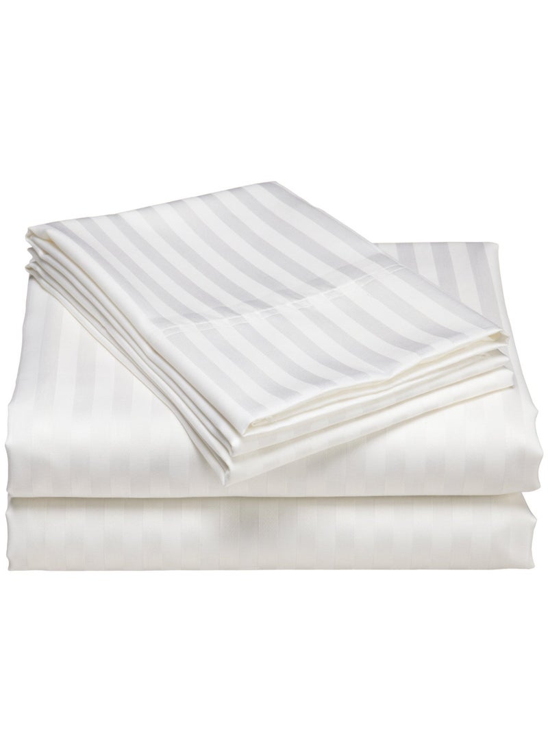 LINENWALAS - LINENWALAS 100% Cotton Bedsheet 5 Star Hotel Luxury Bedding Set in King Size of 9 Pieces with Goose Down and Feather Pillows (White - King) - Image 1