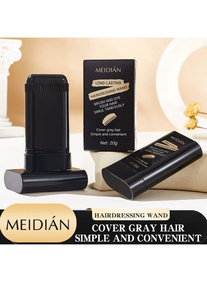ميديان MEIDIÁN عصا تلوين مؤقتة للشعر، لتغطية جذور الشعر، لتغطية الشيب على الفور، متعددة الوظائف لتغطية الشيب واللحية بسرعة، عصا تلوين مؤقتة مقاومة للماء تدوم طويلاً 02#BROWNISHBLACK - Image 4