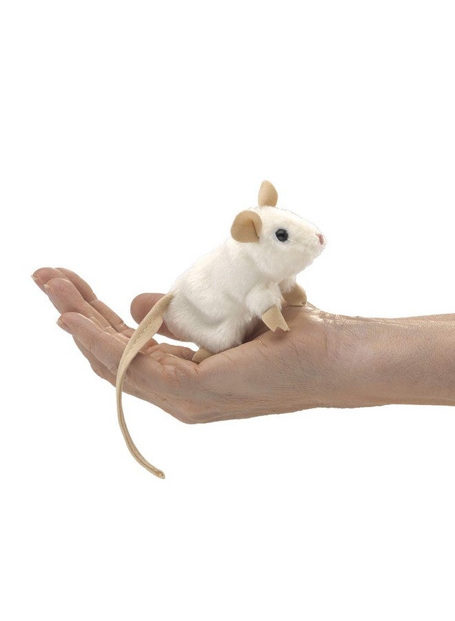 Folkmanis Mini White Mouse Finger Puppet, One Size - Image 1