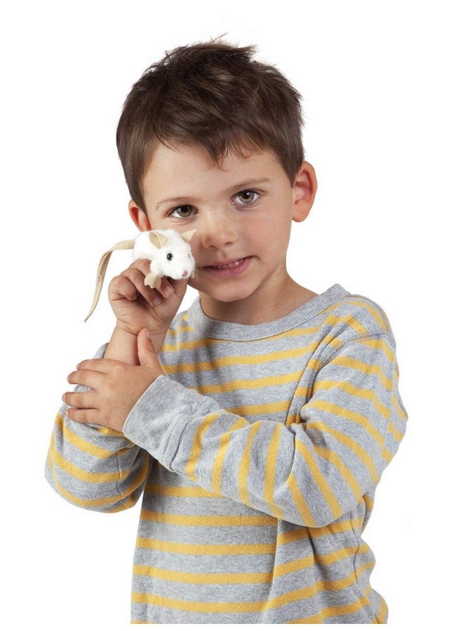Folkmanis Mini White Mouse Finger Puppet, One Size - Image 2