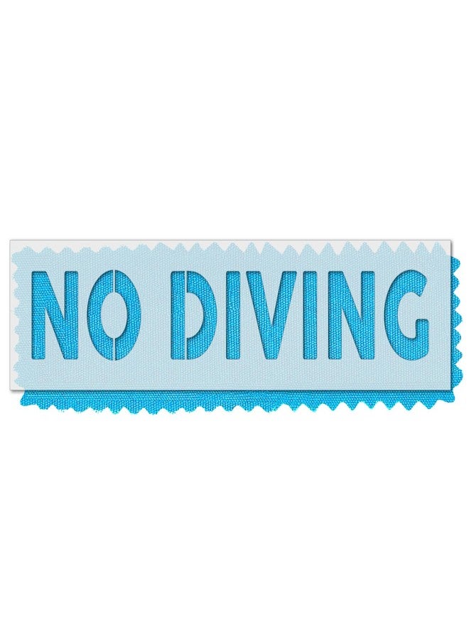 Stencil Stop No Diving Sign Stencil - 24 x 4 inches | Reusable Stencils for Painting on Wood, Walls, Fabric & Rocks | Durable 14 Mil Mylar Plastic | Perfect for DIY Projects and Crafts - Image 1
