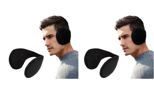 UMANI® Men Winter Warm Ear Muffs Women Earflaps Girls Soft Cosy Plush Warmer Earmuff (EBMB 2PC) - Image 3