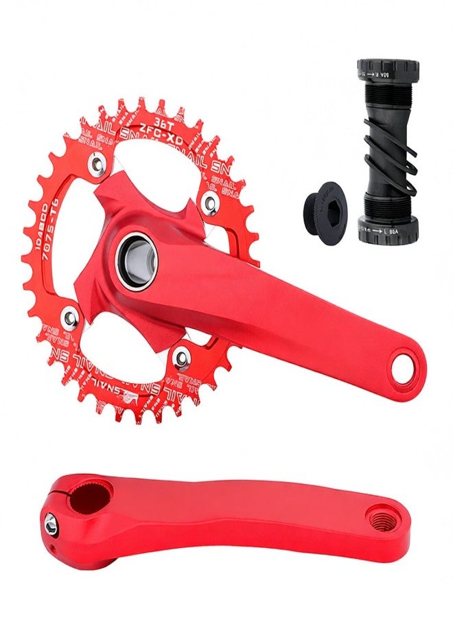 MEROCA Mountain Bike Right Left Crank Arms Single Crank Ring Bottom Bracket Set 170MM 104BCD Aluminum Alloy  Bike Crankset for 8/9/10/11/12 Speed - Image 1