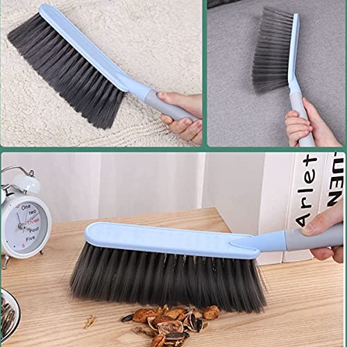 KPNG Soft Bristle Cleaning Brush Hand Brushs Bed Hair Dust Removal Scrubber Cleaner for Family Trip Sofa Furniture (Pack of-1, Blue) - Image 2