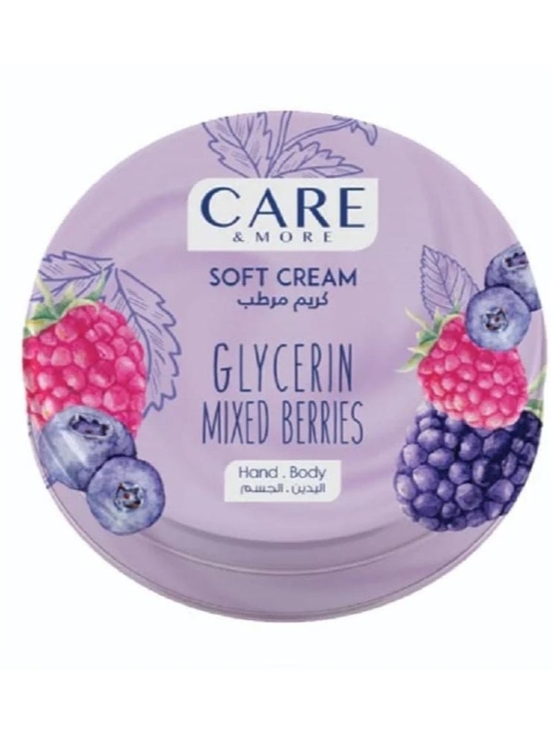 Care & More Soft Glycerin Cream Raspberry 75 ml