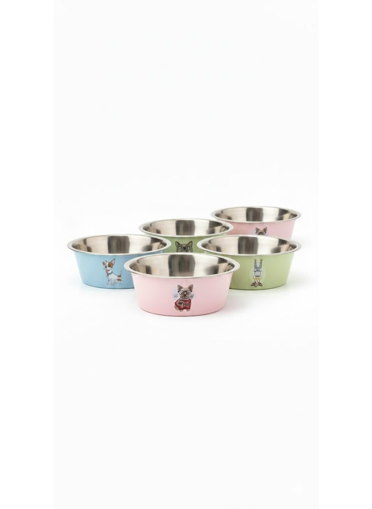 Stainless Steel Pet Bowl with Non-Slip Base, 24 cm