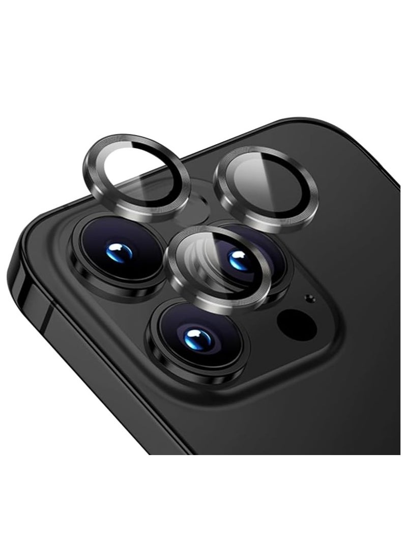 ELTRAZONE Bling Rhinestone Lens Protector for iPhone 15 Pro/iPhone 15 Pro Max- Sparkling Diamond Camera Lens Cover Black - Image 1