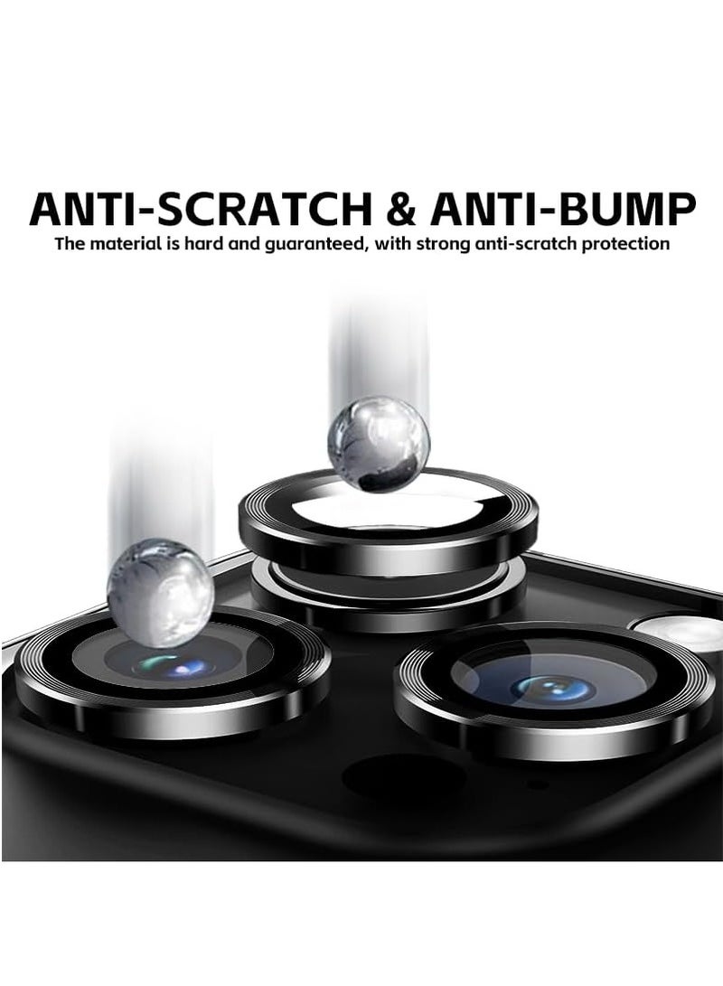 ELTRAZONE Bling Rhinestone Lens Protector for iPhone 15 Pro/iPhone 15 Pro Max- Sparkling Diamond Camera Lens Cover Black - Image 2