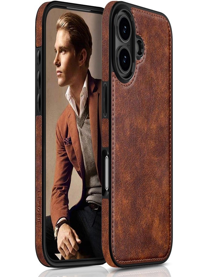 LOHASIC جراب LOHASIC لهاتف iPhone 17، مصنوع من الجلد العتيق، رفيع وأنيق، فاخر، مصنوع من البولي يوريثان الناعم والمرن، مع حافة مانعة للانزلاق، غطاء واقٍ للهاتف، مناسب للرجال والنساء، متوافق مع iPhone 17 مقاس 6.3 بوصة (2025) - بني عتيق - Image 1