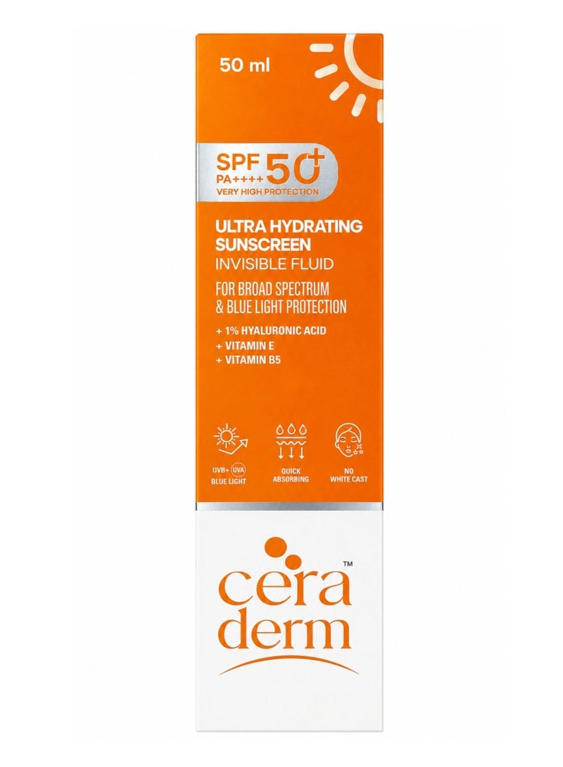 Impressmed Ceraderm Ultra Hydrating Sunscreen Invisible Fluid SPF 50 Plus 50ml - Image 3
